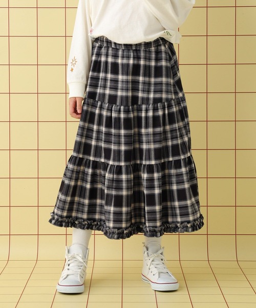 LEPSIM（レプシィム）の「【KIDS】フリルチェックスカート　608065（スカート・キッズ・ブラウン/ブラック・140/130/120）」の12枚目の写真