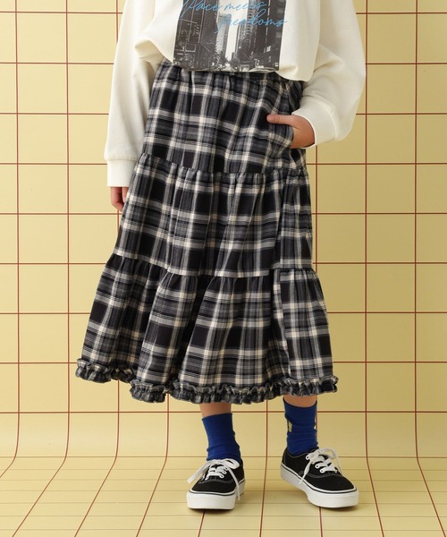 LEPSIM（レプシィム）の「【KIDS】フリルチェックスカート　608065（スカート・キッズ・ブラウン/ブラック・140/130/120）」の14枚目の写真