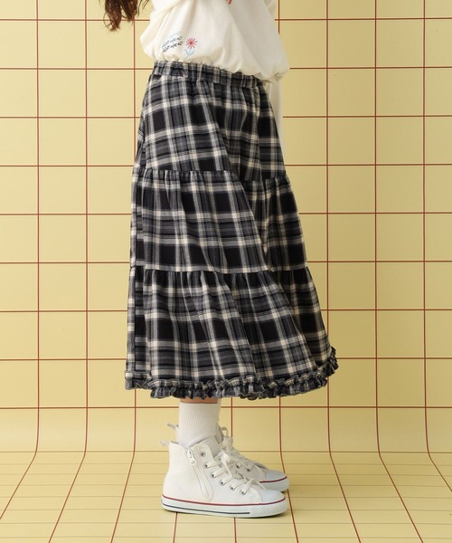 LEPSIM（レプシィム）の「【KIDS】フリルチェックスカート　608065（スカート・キッズ・ブラウン/ブラック・140/130/120）」の15枚目の写真