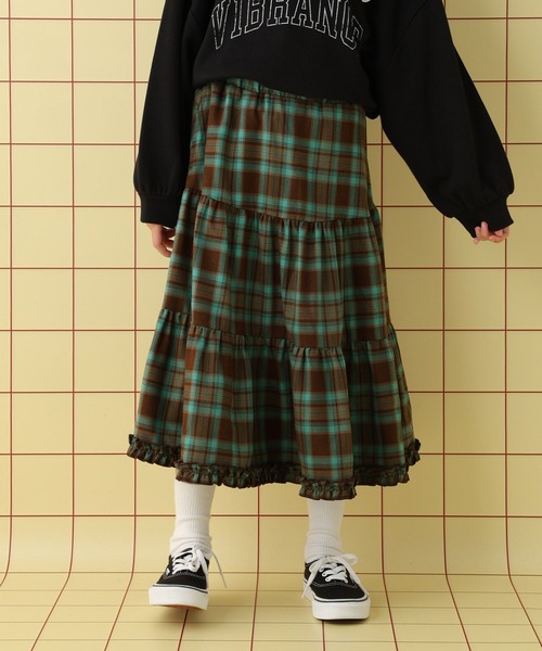 LEPSIM（レプシィム）の「【KIDS】フリルチェックスカート　608065（スカート・キッズ・ブラウン/ブラック・140/130/120）」の19枚目の写真