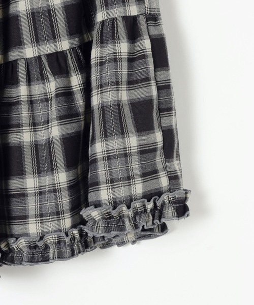 LEPSIM（レプシィム）の「【KIDS】フリルチェックスカート　608065（スカート・キッズ・ブラウン/ブラック・140/130/120）」の5枚目の写真