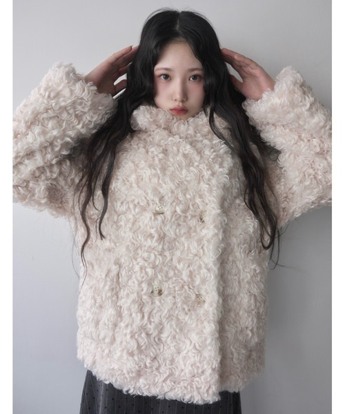 MELLOWNEON プードルジャケットコート チャコールグレー プードルジャケットコート｜MELLOWNEON (メロウネオン) 公式サイト