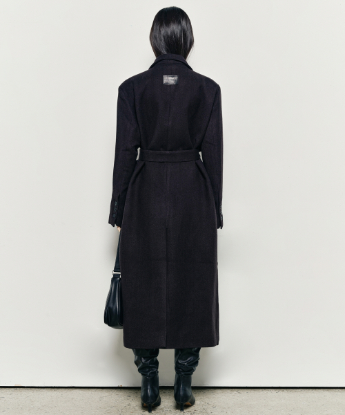 NICK&NICOLE（ニックアンドニコール）の「NICOLE WOOL DOUBLE LONG COAT_BLACK（チェスターコート・レディース・その他・FREE）」の4枚目の写真