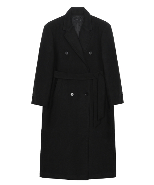 NICK&NICOLE（ニックアンドニコール）の「NICOLE WOOL DOUBLE LONG COAT_BLACK（チェスターコート・レディース・その他・FREE）」の5枚目の写真