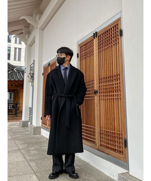 MUSINSA STANDARD（ムシンサスタンダード）の「ヘビーウェイトインナーナッピングワイド隠しバンディングスラックス[ブラック]（スラックス・メンズ・その他・40/38/42/36/34/32/30/31/33/26/27/28/29）」の14枚目の写真