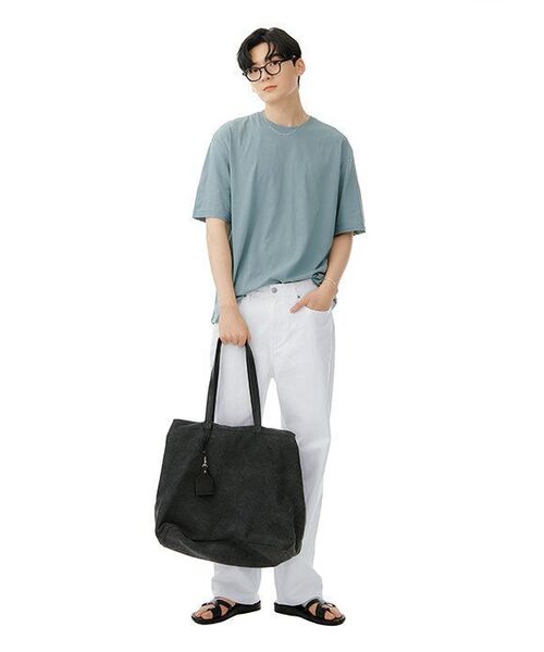 MUSINSA STANDARD（ムシンサスタンダード）の「[クールタンダード] リラックスフィットクルーネックTシャツ [ダスティミント]（Tシャツ/カットソー・メンズ・その他・SMALL/MEDIUM/LARGE/X-LARGE/XX-LARGE/XXX-LARGE）」の7枚目の写真