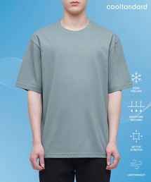 [クールタンダード] リラックスフィットクルーネックTシャツ [ダスティミント]