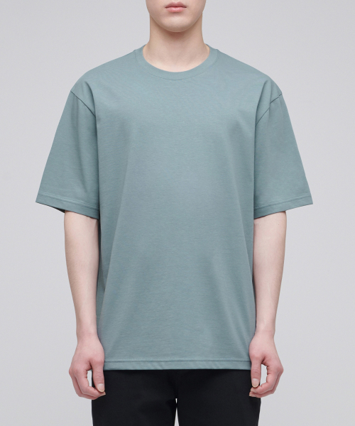 MUSINSA STANDARD（ムシンサスタンダード）の「[クールタンダード] リラックスフィットクルーネックTシャツ [ダスティミント]（Tシャツ/カットソー・メンズ・その他・SMALL/MEDIUM/LARGE/X-LARGE/XX-LARGE/XXX-LARGE）」の9枚目の写真