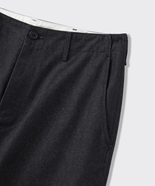 MUSINSA STANDARD（ムシンサスタンダード）の「デニムライクオフィサーパンツ[ブラック]（スラックス・メンズ・その他・26/27/28/29/36/34/32/30/31/33/40/38/42）」の7枚目の写真