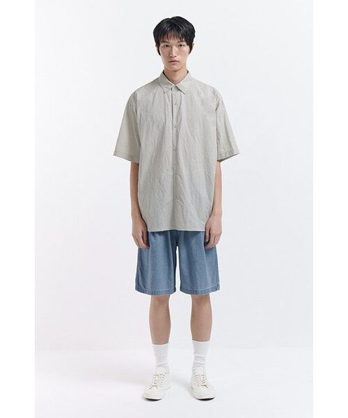MUSINSA STANDARD（ムシンサスタンダード）の「リラックスドナイロンクリーズ半袖シャツ[ダスティクリーム]（シャツ/ブラウス・メンズ・その他・XX-LARGE/MEDIUM/LARGE/X-LARGE）」の7枚目の写真
