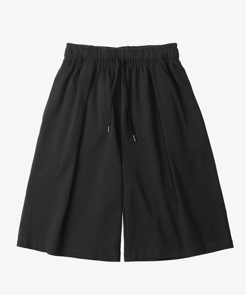TOFFEE(トフィー)の「ワンタックスウェットバミューダパンツ(ブラック)(その他パンツ・メンズ・その他・MEDIUM/LARGE/X-LARGE)」の2枚目の写真