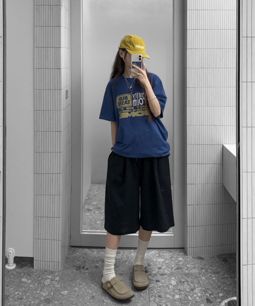 TOFFEE(トフィー)の「ワンタックスウェットバミューダパンツ(ブラック)(その他パンツ・メンズ・その他・MEDIUM/LARGE/X-LARGE)」の7枚目の写真