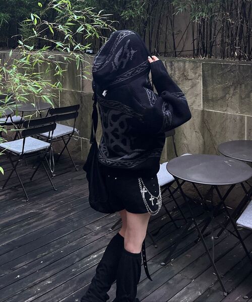 NOMANUAL(NOMANUAL)の「COWICHAN HOODED ZIP-UP - KHAKI(ニット/セーター・レディース・その他・MEDIUM/LARGE/X-LARGE)」の9枚目の写真