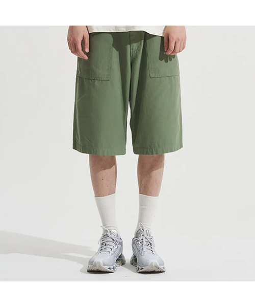 XERO（ゼロ）の「Back Satin Fatigue Shorts [3 Colors]（その他パンツ・メンズ・セージグリーン/ブラック/チャコール・LARGE/MEDIUM/X-LARGE）」の3枚目の写真