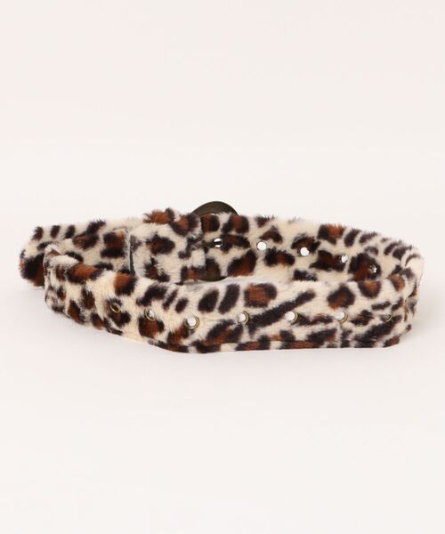 d.i.a. 豹柄ファーベルト ヒョウ柄ファー付きベルト D.I.A - メルカリ