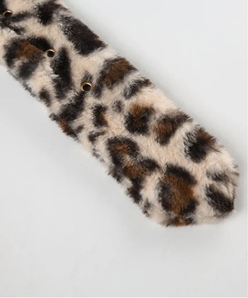 Bz/レディース ヒョウ柄 ファーベルト 平成ファッション ギャル(BDS