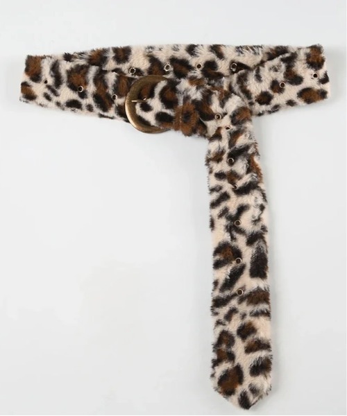 d.i.a. 豹柄ファーベルト d.i.a レオパード柄ベルト d.i.a系 ファーベルト ヒョウ柄 レオパード