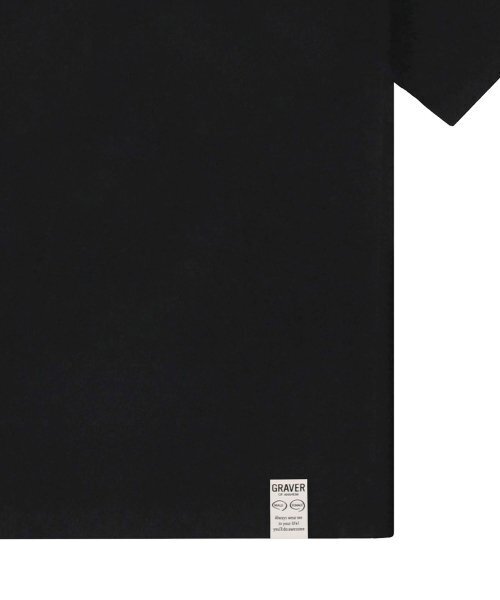 GRAVER（グレーバー）の「[ユニセックス]ベースボールブルーロゴ刺繍半袖Tシャツ_ブラック（Tシャツ/カットソー・レディース・ブラック・X-LARGE/SMALL/MEDIUM/LARGE）」の4枚目の写真