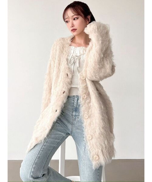 RESEXXY(リゼクシー)の「バストデザインニットトップス(ニット/セーター・レディース・ミント/アイボリー/ブラック・FREE)」の11枚目の写真