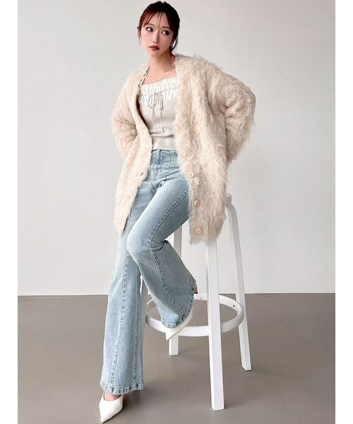 RESEXXY(リゼクシー)の「バストデザインニットトップス(ニット/セーター・レディース・ミント/アイボリー/ブラック・FREE)」の12枚目の写真