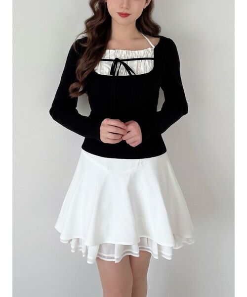 RESEXXY(リゼクシー)の「バストデザインニットトップス(ニット/セーター・レディース・ミント/アイボリー/ブラック・FREE)」の17枚目の写真