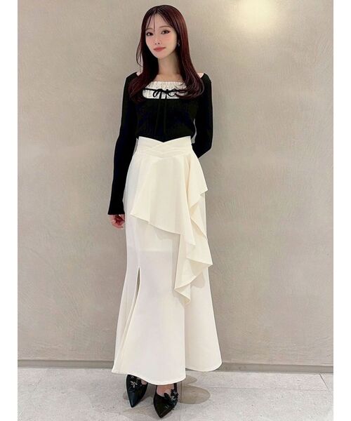 RESEXXY(リゼクシー)の「バストデザインニットトップス(ニット/セーター・レディース・ミント/アイボリー/ブラック・FREE)」の22枚目の写真