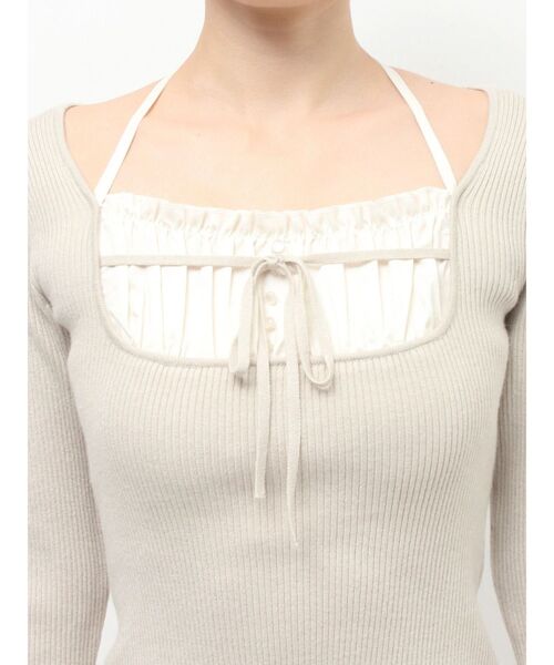 RESEXXY（リゼクシー）の「バストデザインニットトップス（ニット/セーター・レディース・ミント/アイボリー/ブラック・FREE）」の16枚目の写真