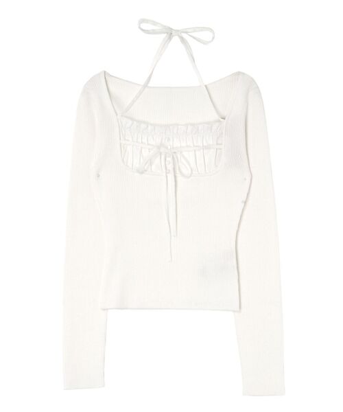 RESEXXY（リゼクシー）の「バストデザインニットトップス（ニット/セーター・レディース・ミント/アイボリー/ブラック・FREE）」の15枚目の写真