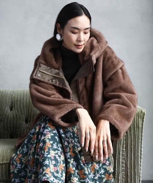 polaura 2wayファーブルゾン mocha 2WAYファーブルゾン – poláura OFFICIAL ONLINE STORE