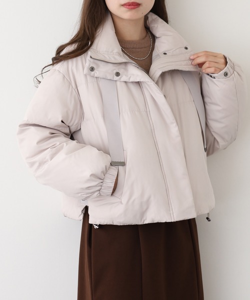 EGLANTINE(エグランティーヌ)の「EGLANTINE ダウンジャケット(ダウンジャケット/コート・レディース・ブラック/グレイッシュベージュ・38)」の8枚目の写真