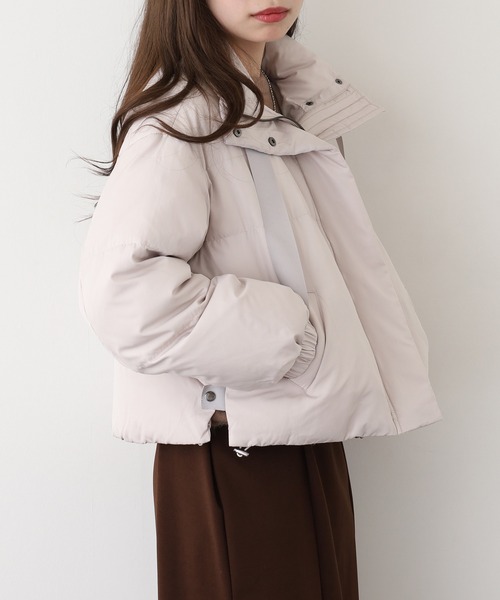 EGLANTINE(エグランティーヌ)の「EGLANTINE ダウンジャケット(ダウンジャケット/コート・レディース・ブラック/グレイッシュベージュ・38)」の10枚目の写真
