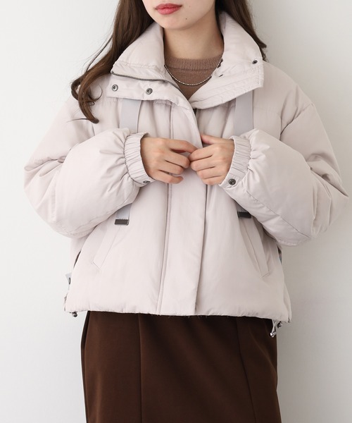 EGLANTINE(エグランティーヌ)の「EGLANTINE ダウンジャケット(ダウンジャケット/コート・レディース・ブラック/グレイッシュベージュ・38)」の9枚目の写真