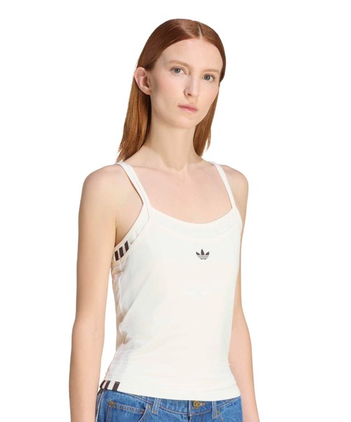 adidas(アディダス)の「adidas DOUBLE LAYERED TANK TOP / アディダス ダブル レイヤード タンクトップ(タンクトップ・レディース・ホワイト・M/S/L)」の2枚目の写真