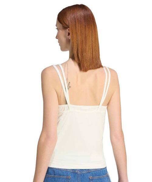 adidas(アディダス)の「adidas DOUBLE LAYERED TANK TOP / アディダス ダブル レイヤード タンクトップ(タンクトップ・レディース・ホワイト・M/S/L)」の8枚目の写真