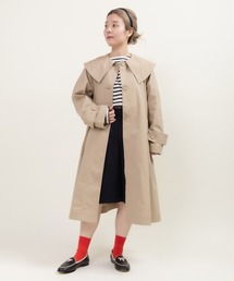 CHILD WOMAN | C/Nyウェザー フラットカラーフレアーコート(その他アウター)