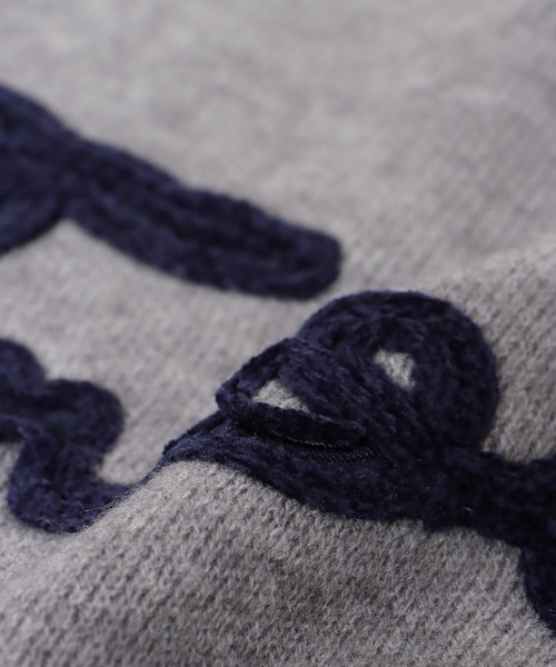 Three Four Time(スリーフォータイム)の「刺繍ロゴニットプルオーバー(ニット/セーター・レディース・グレー・FREE)」の12枚目の写真