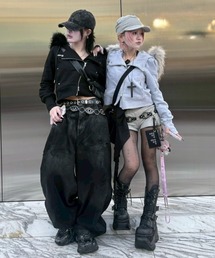 NOT KNOWING（ノットノーイング）の「【NOT KNOWING】RIDER FUR HOOD ZIP UP / 【ノットノーイング】ファーフードジップアップライダース（パーカー）」