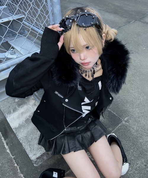 セール】【NOT KNOWING】RIDER FUR HOOD ZIP UP / 【ノットノーイング