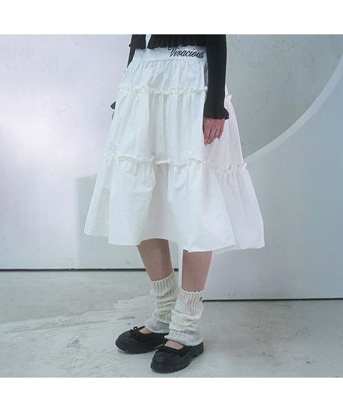 Vivacious(ビバシャス)の「Claudia Taslan Kang Kang Skirt WHITE(スカート・レディース・ホワイト・SMALL/MEDIUM)」の1枚目の写真