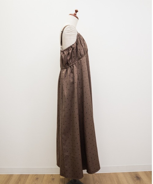 CLETTE(クレット)の「CLETTEオリジナルフロッキードットジャンスカワンピース(ワンピース・レディース・チャコールグレー/ブラック/ブラウン・LL/3L/4L)」の22枚目の写真
