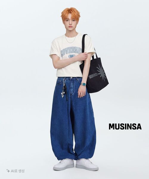KICHUL(キチョル)の「BALLOON FIT DENIM PANTS (INDIGO BLUE)(デニムパンツ・レディース・その他・LARGE/MEDIUM/SMALL/XX-SMALL/X-SMALL)」の5枚目の写真