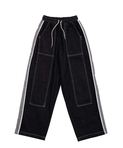 DOUBLE JD（ダブルジェイディー）の「サイドリバースデニム（ブラック）（デニムパンツ・レディース・その他・MEDIUM/LARGE）」の2枚目の写真