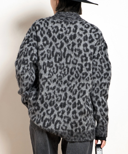 Anine Bing(アニー ビング)の「【ANINE BING/アニン ビン】GRAY LEOPARD CARDIGAN(カーディガン/ボレロ・レディース・チャコールグレー・FREE)」の3枚目の写真