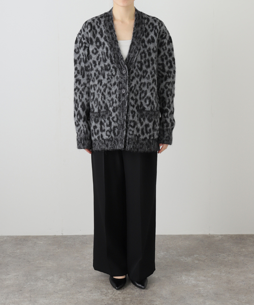 Anine Bing(アニー ビング)の「【ANINE BING/アニン ビン】GRAY LEOPARD CARDIGAN(カーディガン/ボレロ・レディース・チャコールグレー・FREE)」の8枚目の写真