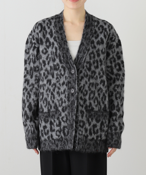 Anine Bing(アニー ビング)の「【ANINE BING/アニン ビン】GRAY LEOPARD CARDIGAN(カーディガン/ボレロ・レディース・チャコールグレー・FREE)」の9枚目の写真