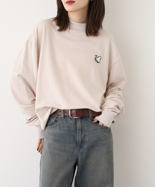 FUNALIVE(ファンアライブ)の「裏起毛 刺繍 長袖 トレーナー(スウェット・メンズ・ブラック系/ブラック系1/グレー系1/ネイビー系1/アイボリー系1/グレー系/ネイビー系/アイボリー系・L/LL/M)」の6枚目の写真