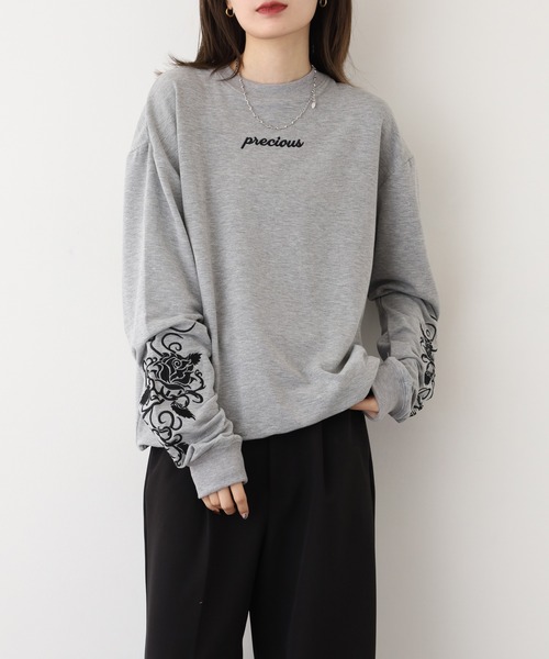 FUNALIVE(ファンアライブ)の「裏起毛 刺繍 長袖 トレーナー(スウェット・メンズ・ブラック系/ブラック系1/グレー系1/ネイビー系1/アイボリー系1/グレー系/ネイビー系/アイボリー系・L/LL/M)」の15枚目の写真