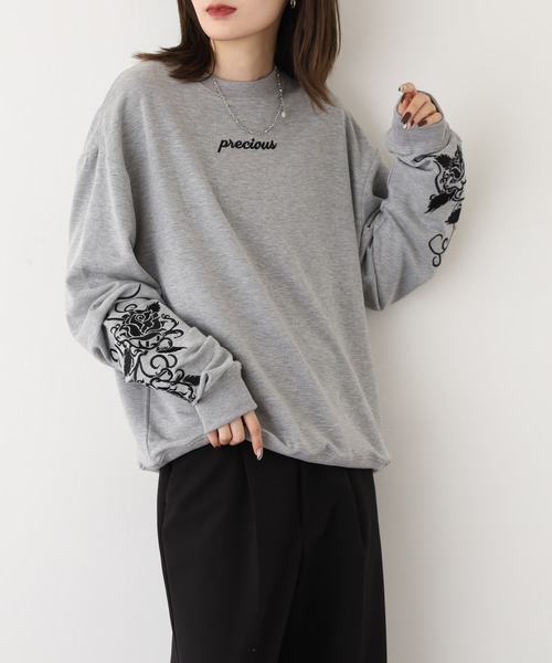 FUNALIVE(ファンアライブ)の「裏起毛 刺繍 長袖 トレーナー(スウェット・メンズ・ブラック系/ブラック系1/グレー系1/ネイビー系1/アイボリー系1/グレー系/ネイビー系/アイボリー系・L/LL/M)」の17枚目の写真