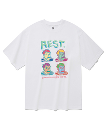 レスト 半袖Tシャツ ホワイト