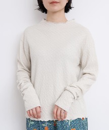 _フクフクしたドット モックネックTシ